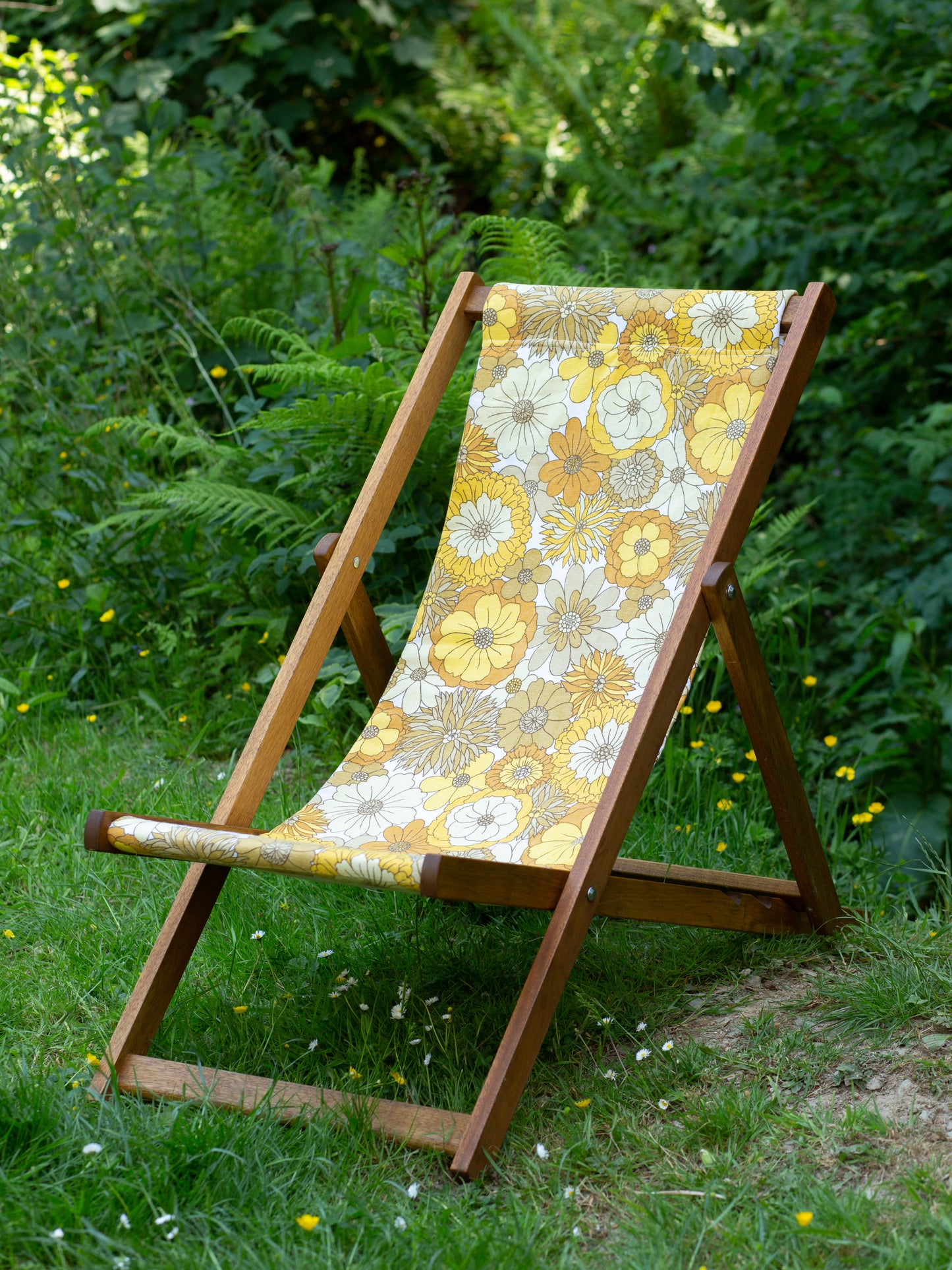 Deckchair - 70's Flowers - Yellow