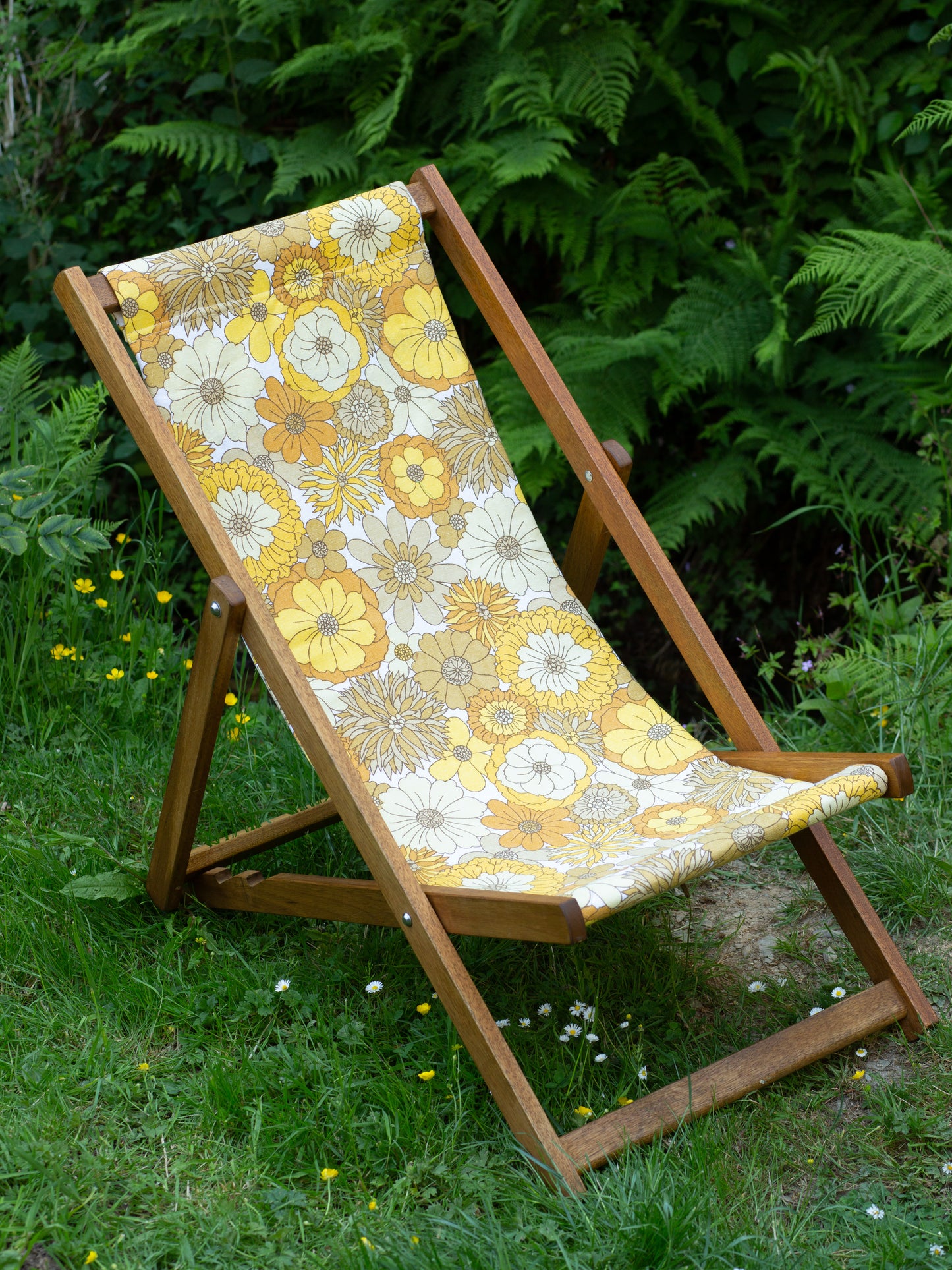 Deckchair - 70's Flowers - Yellow