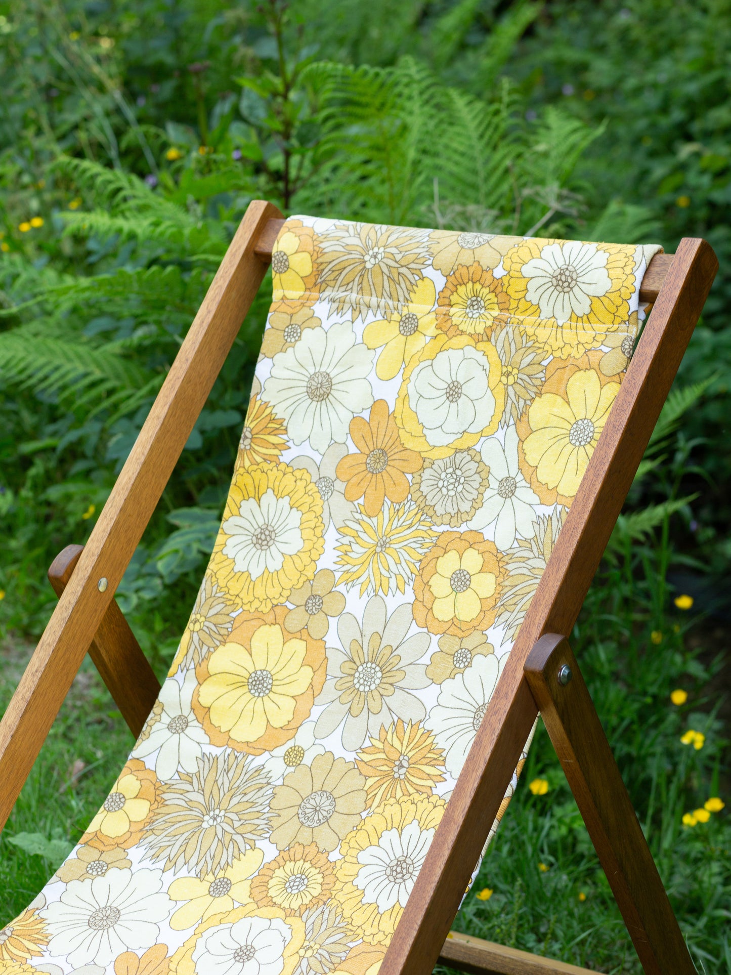 Deckchair - 70's Flowers - Yellow