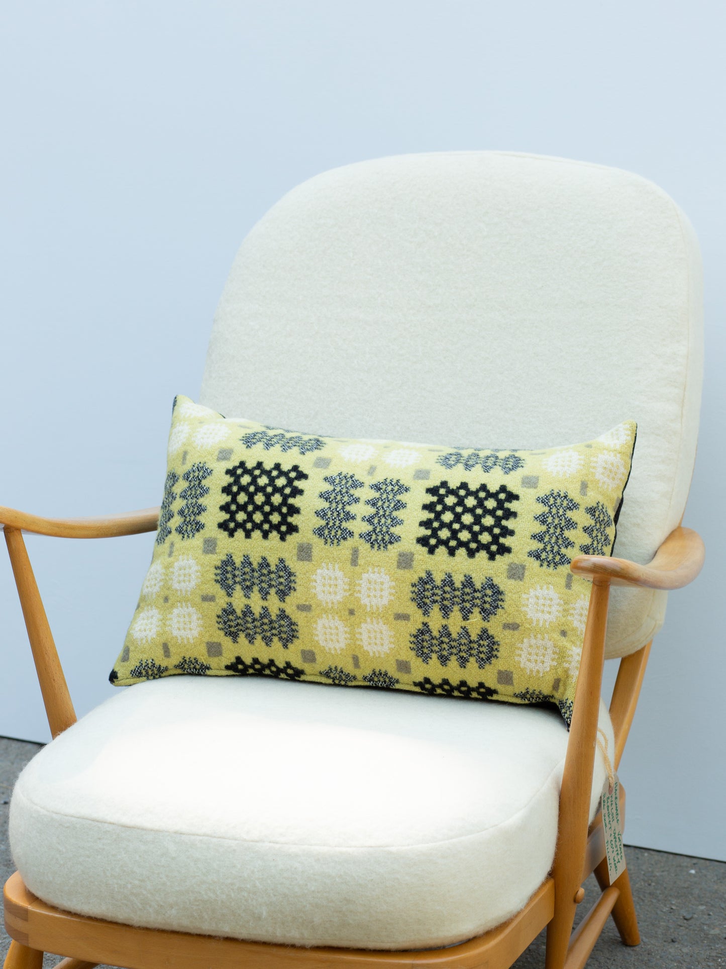 Welsh Tapestry Wool Cushion - Yellow/Black