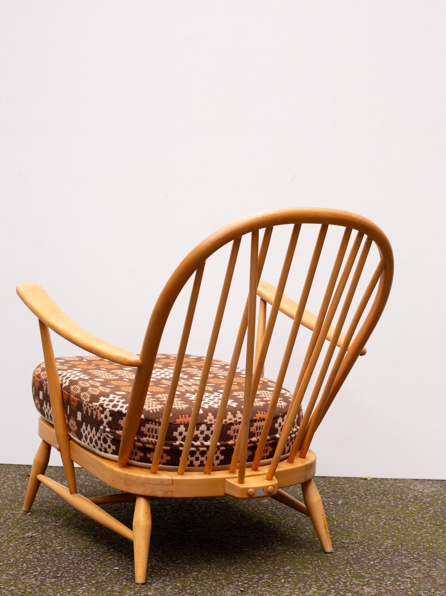 Ercol Windsor 203 Armchair - Fully Restored - Welsh Tapestry Covers - Brown