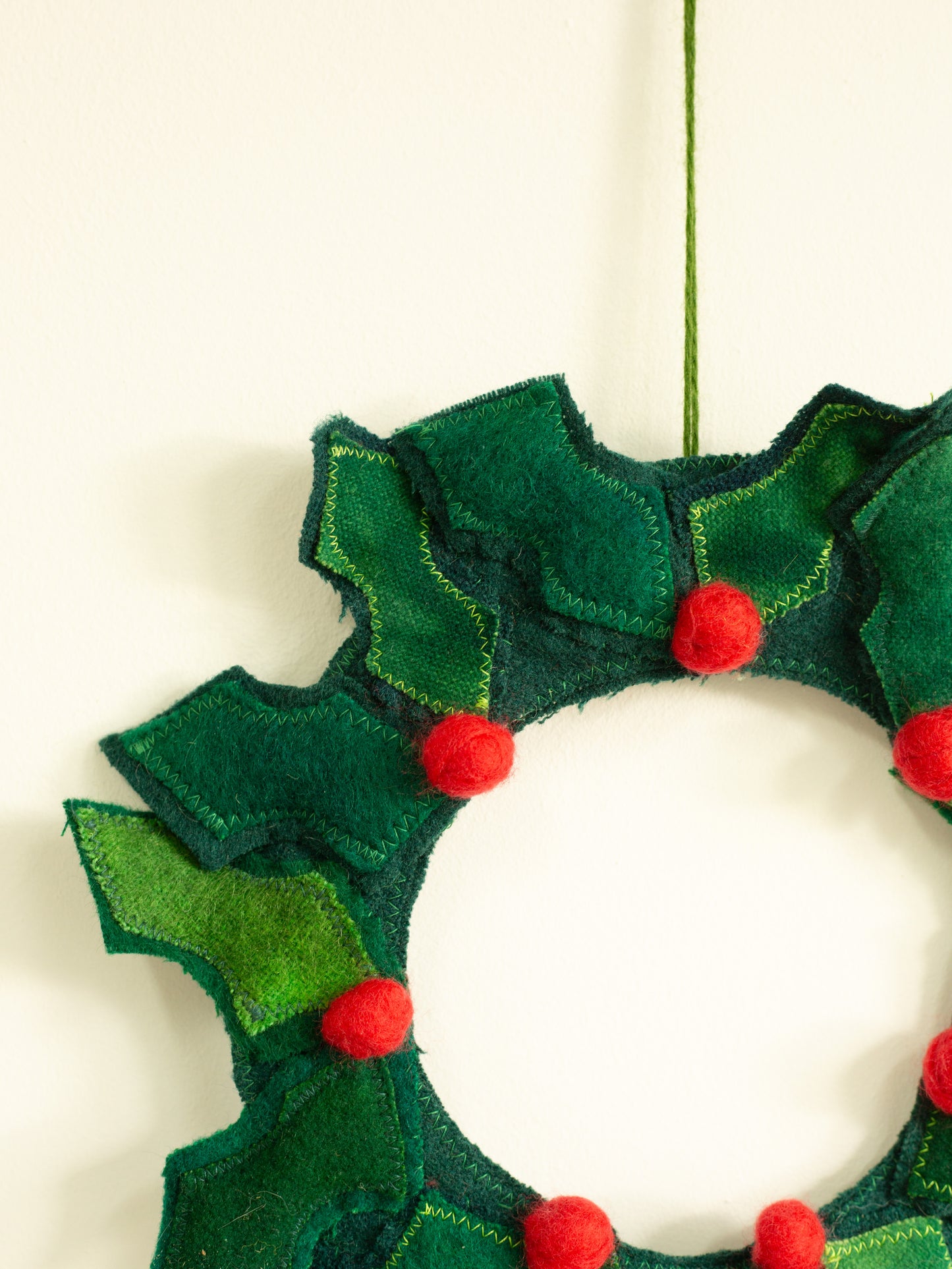 Woolly Holly Wreath - Holly