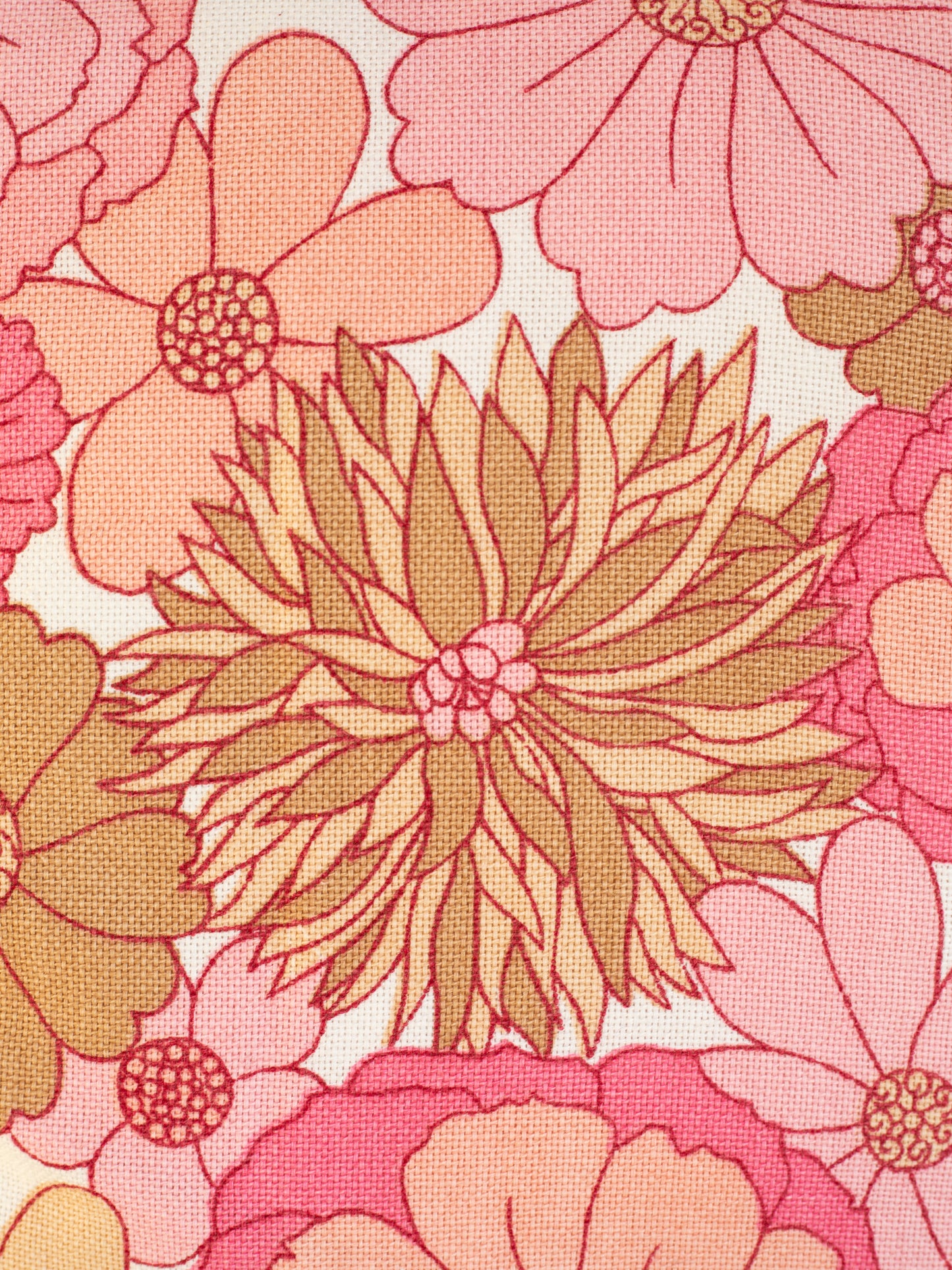 Floral Cushion - 70's Flowers - Pink