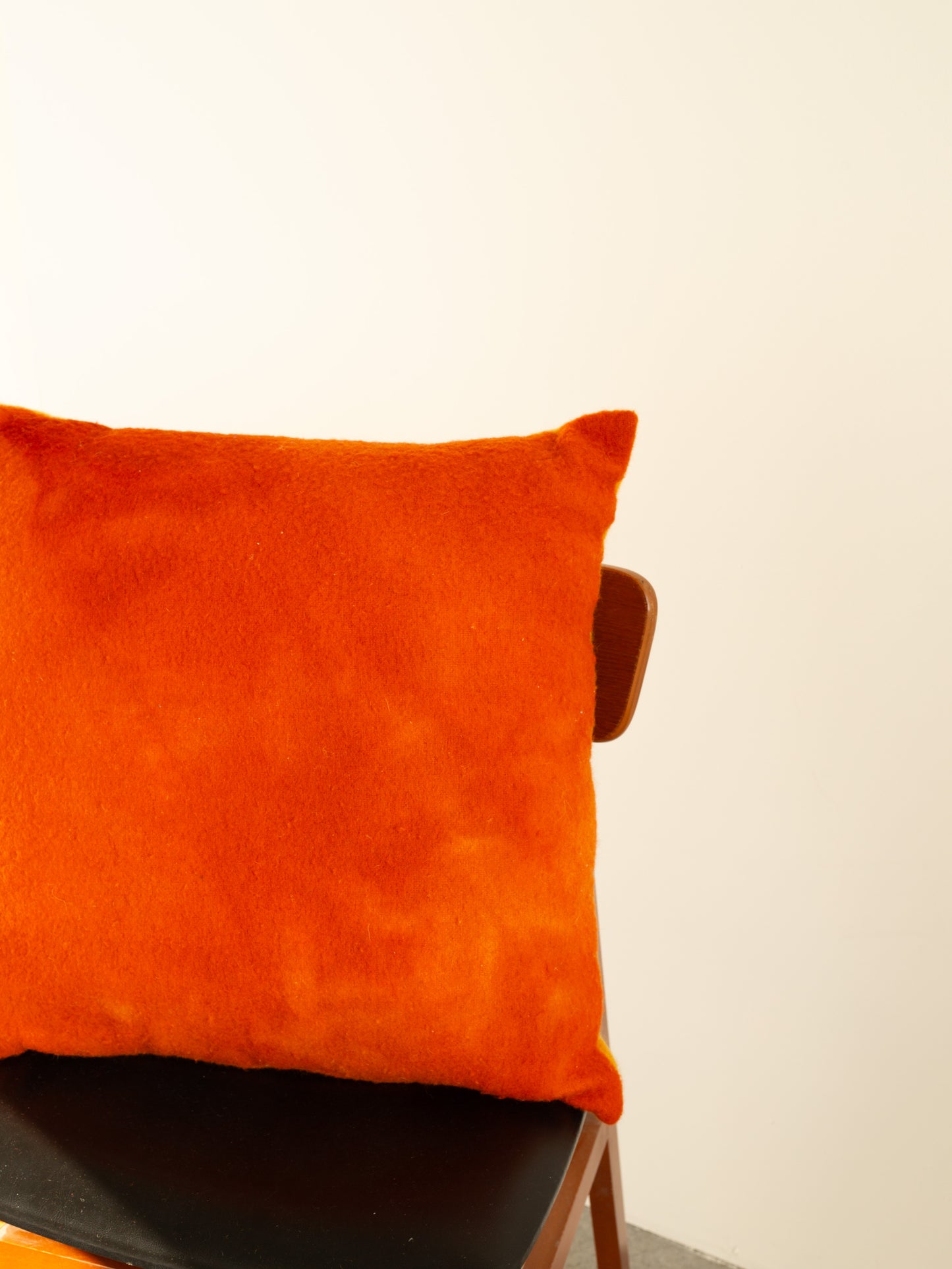 Wool Cushion - Hand-dyed Vintage Wool - Rust/Golden Yellow