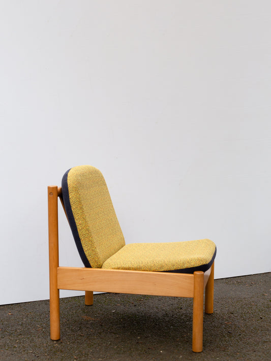 Ercol Modular 747 Lounge Chair - Fully Restored - Yellow/Grey