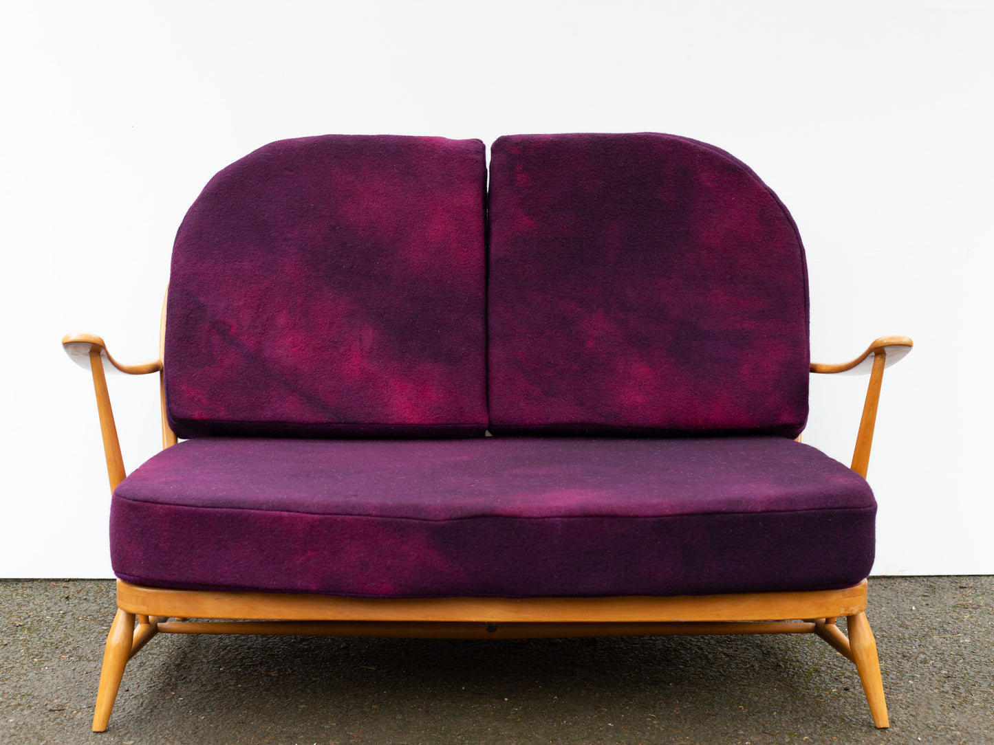 Ercol Windsor 203 Two Seater Sofa - Fully Restored - Aubergine