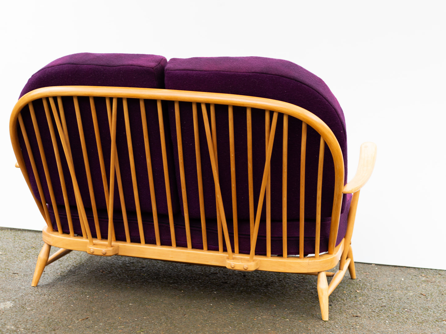 Ercol Windsor 203 Two Seater Sofa - Fully Restored - Aubergine