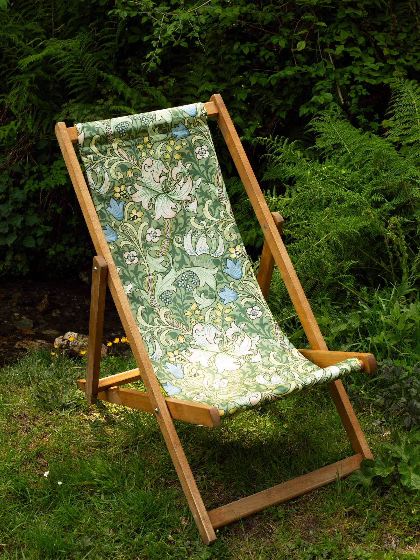 Deckchair - William Morris Flowers - Green