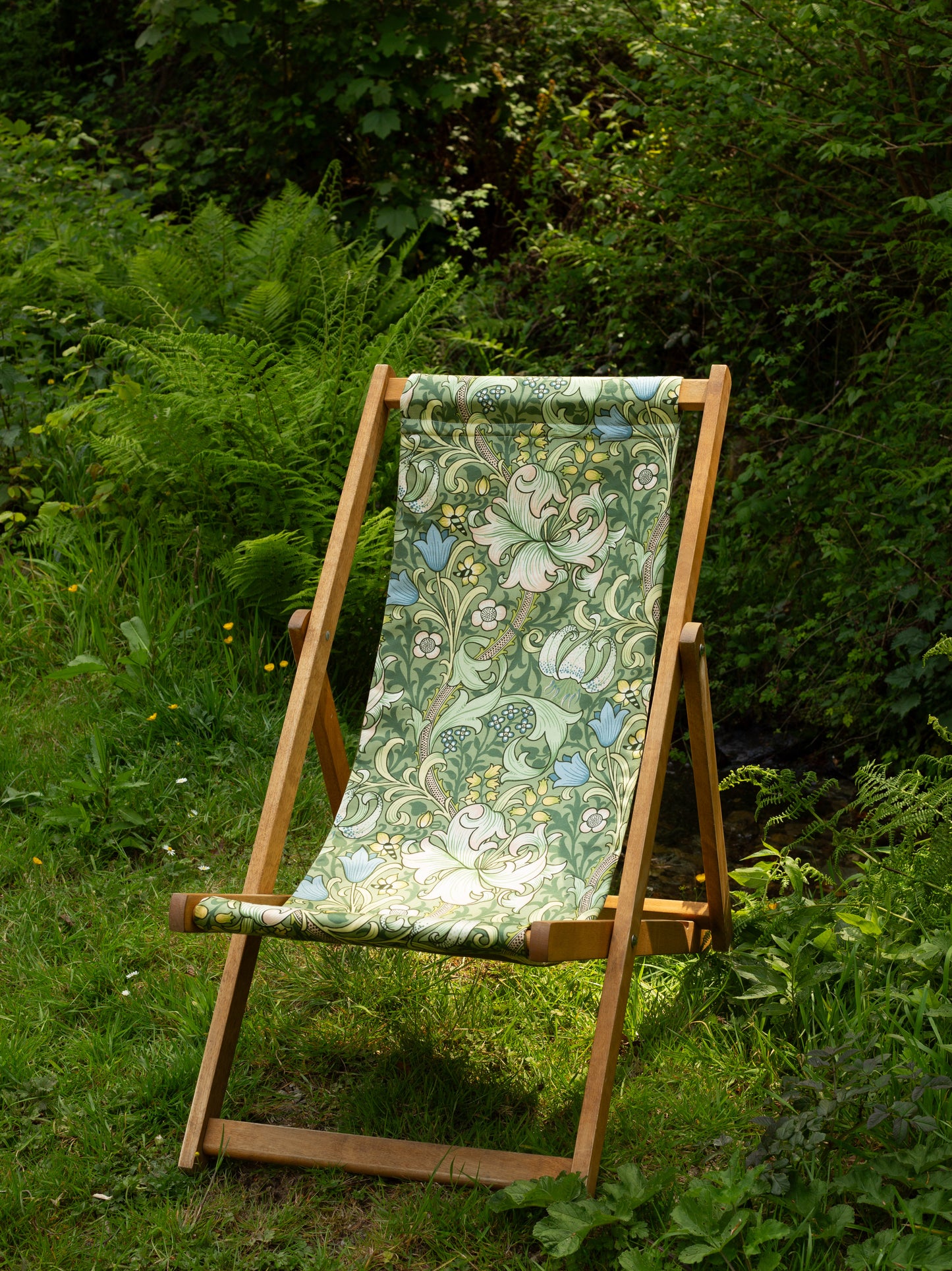 Deckchair - William Morris Flowers - Green