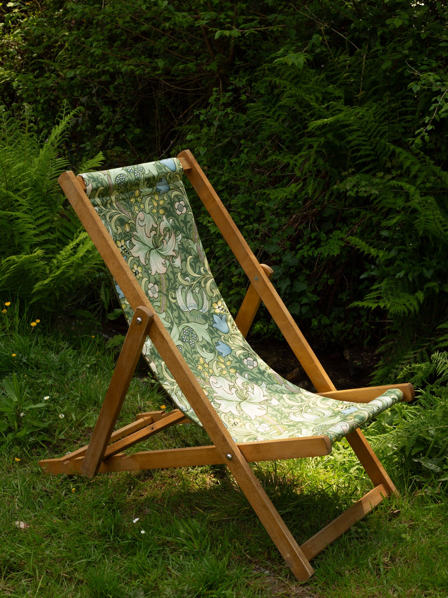 Deckchair - William Morris Flowers - Green