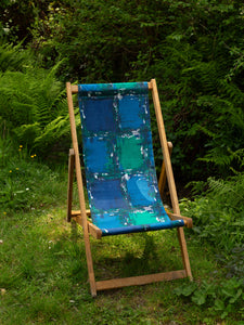 Deckchair - Abstract Barkcloth - Blue & Green