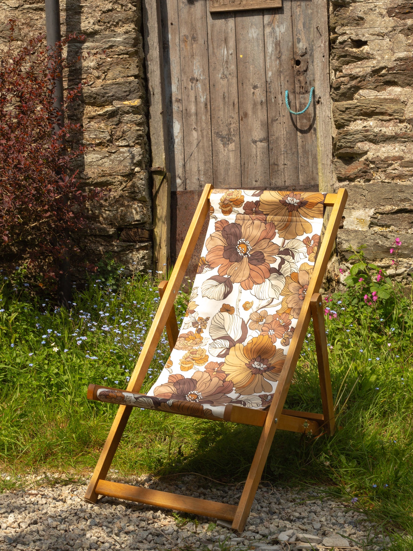 Deckchair - Floral - Browns