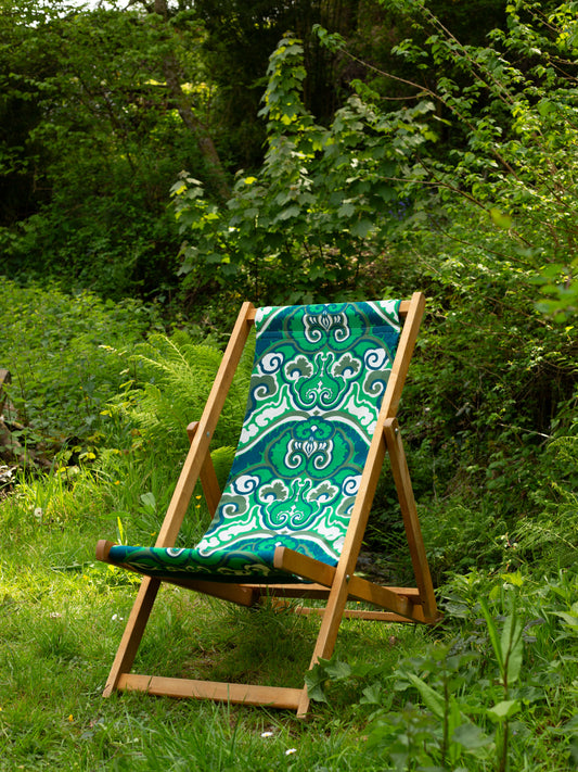 Deckchair - Flowers - Green