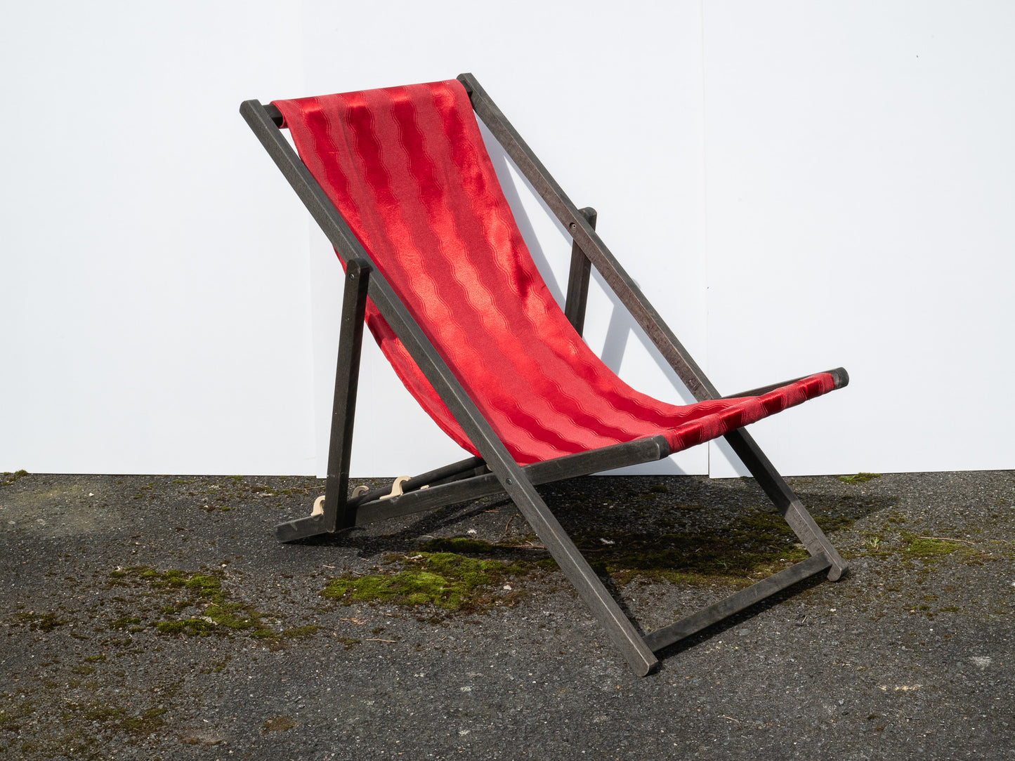 Deckchair - Vintage Shiny Strips - Red