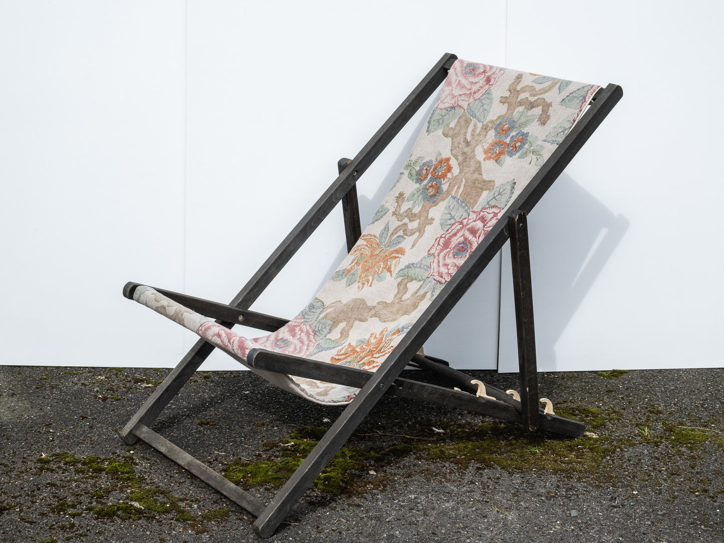 Deckchair - Linen Flowers - Grey