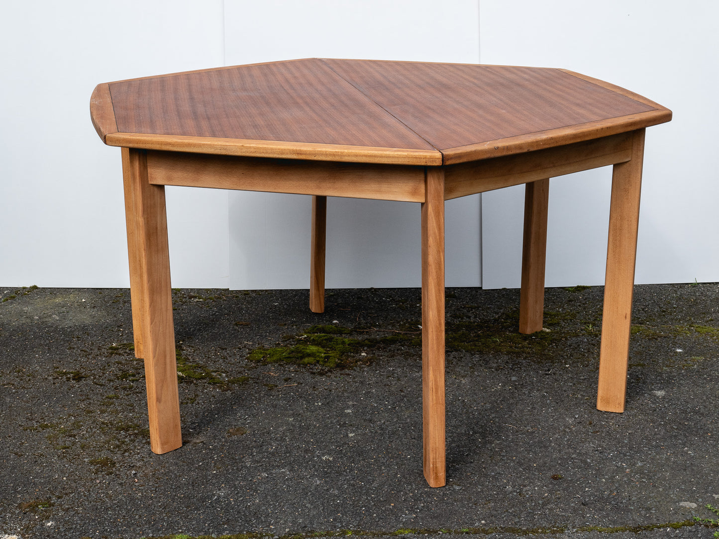 Midcentury 1970's Teak Extending Dining Table - Hexagonal