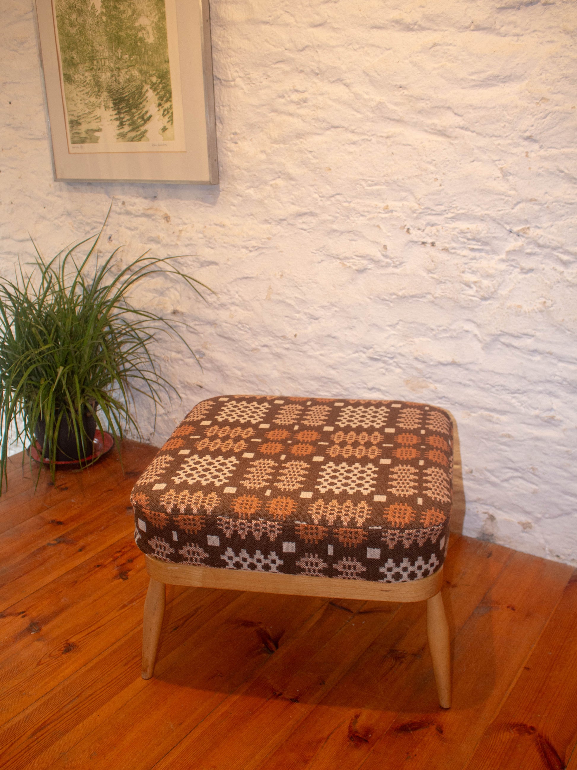 Ercol 205 Footstool - Welsh Tapestry 