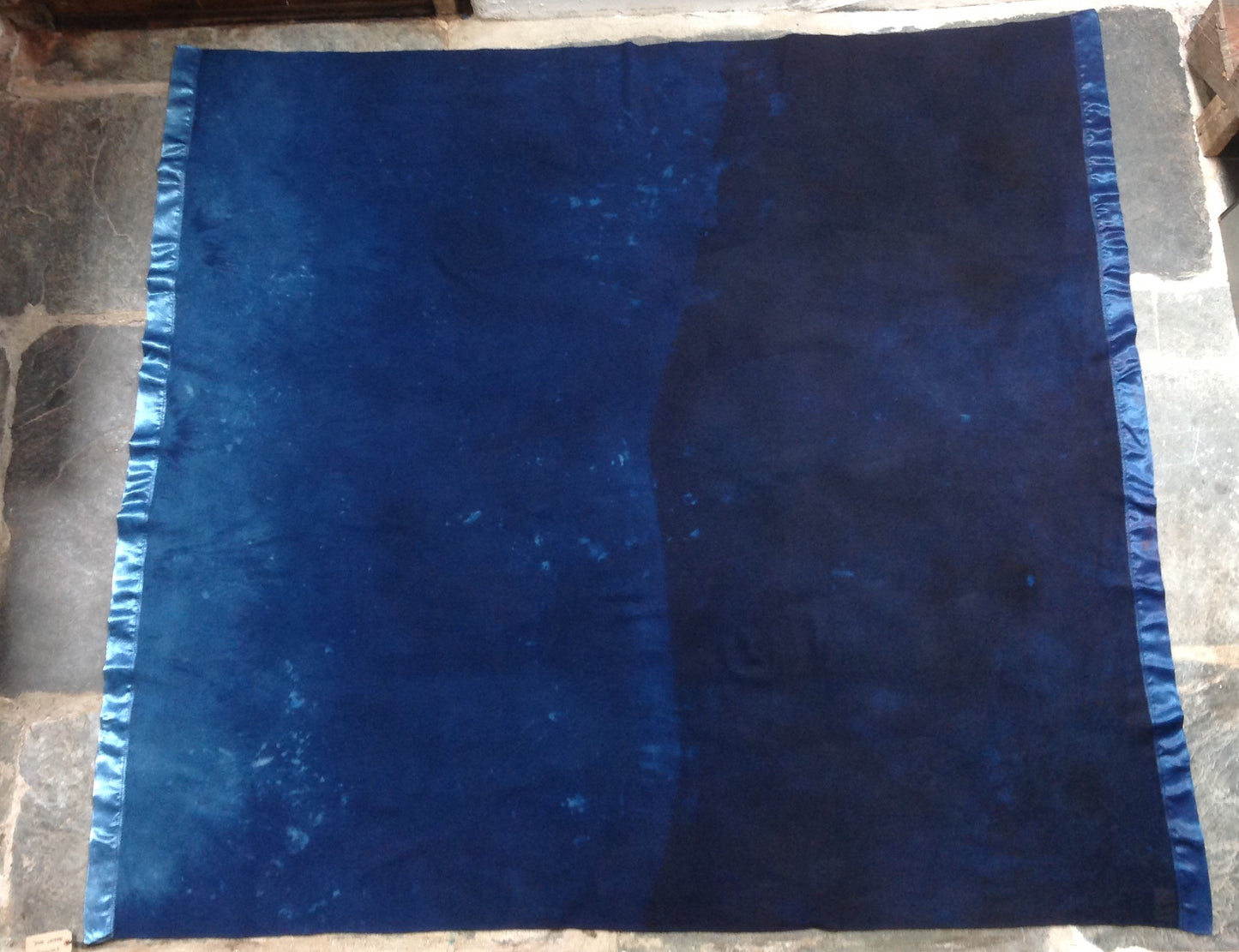 Indigo Ombré Merino Wool Blanket