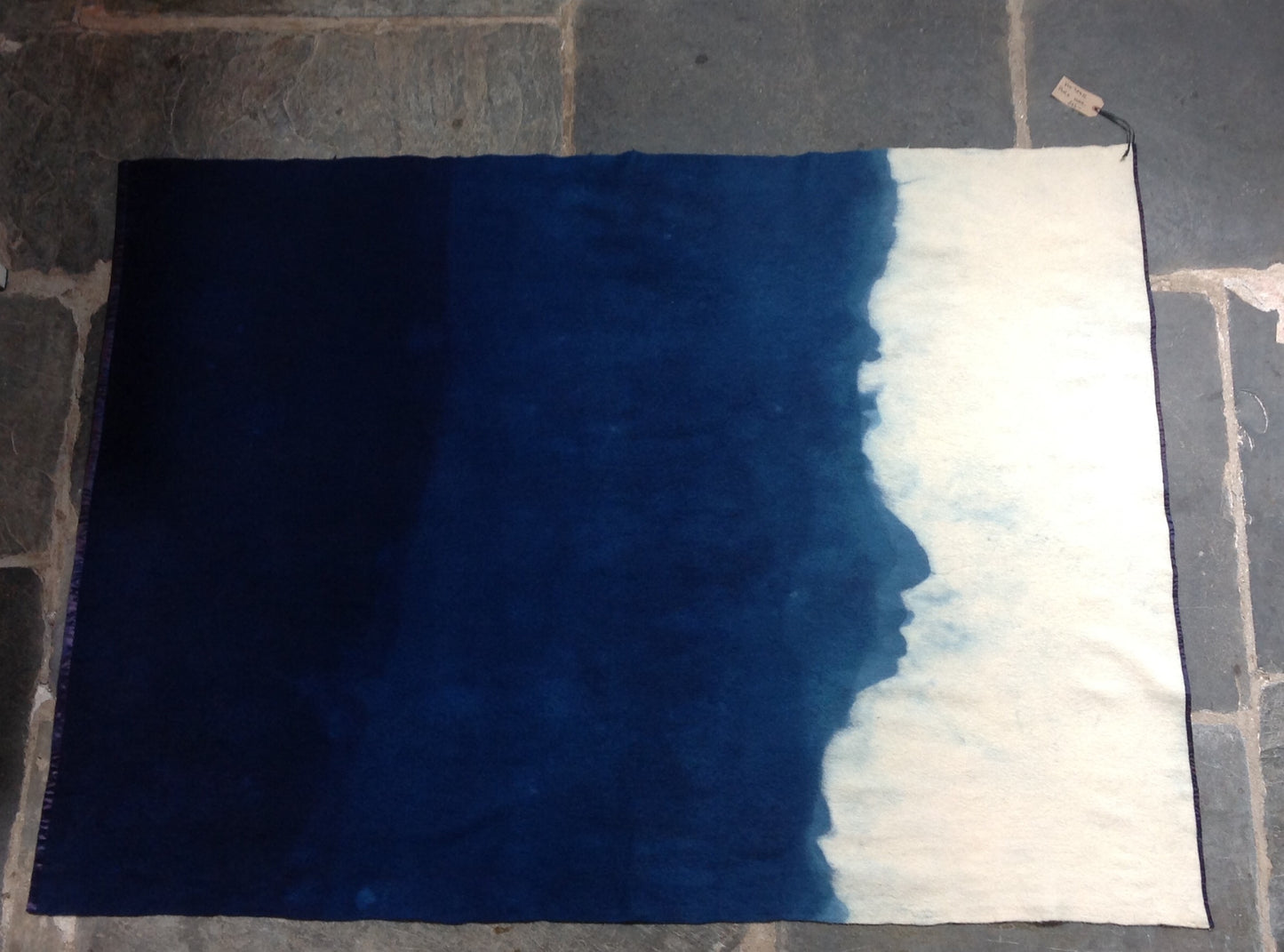 Indigo Ombré Wool Blanket