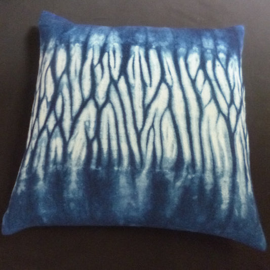 Indigo Shibori Wool Cushion