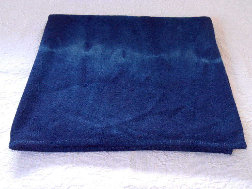 indigo plangi vintage wool blanket